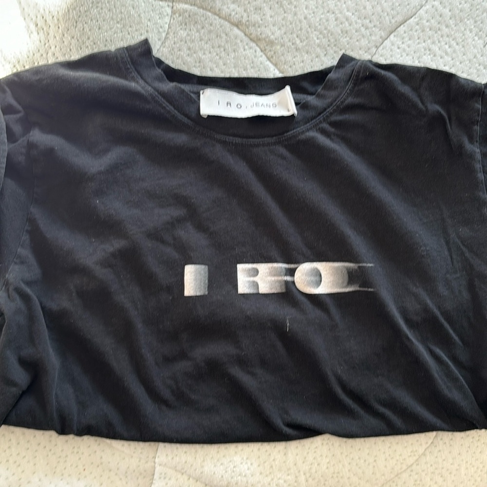 Iro cap sleeve black tshirt